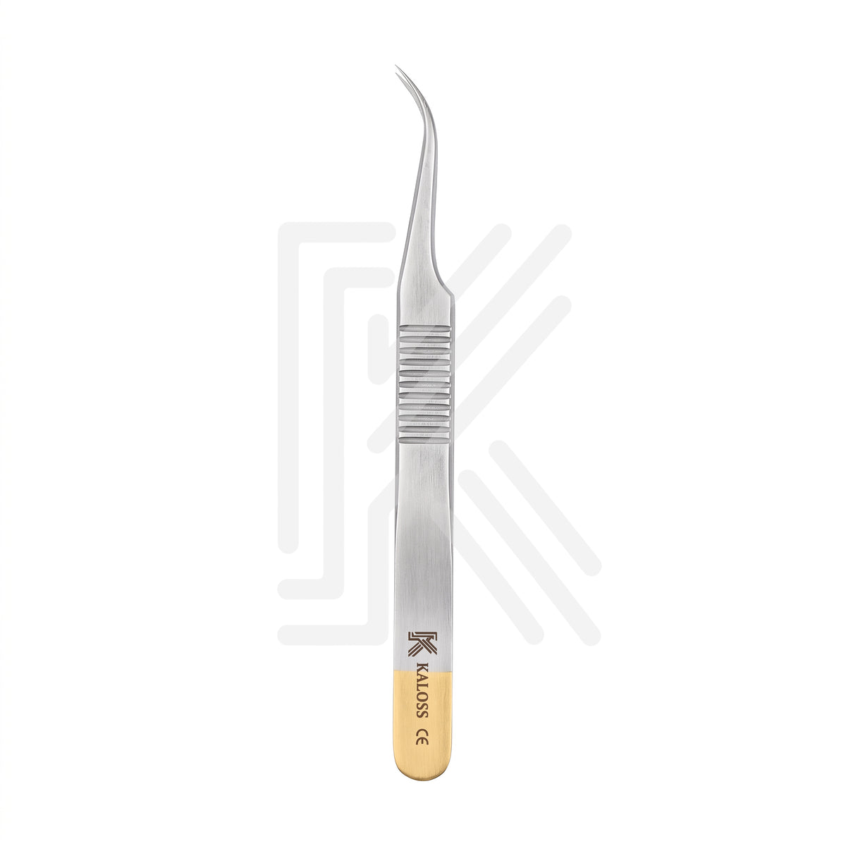 Curved gripped forceps