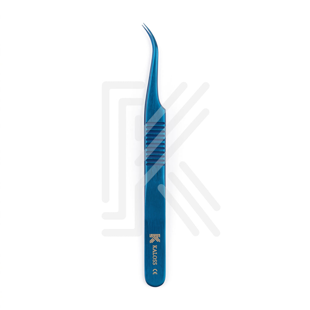 Curved gripped forceps